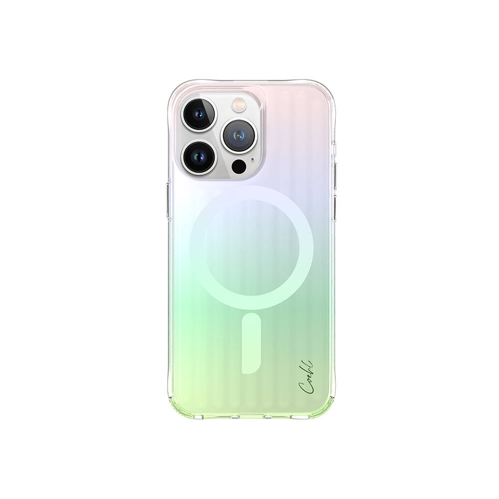 [ZTA98933] Apple iPhone 15 Pro Uyumlu Kılıf M-safe Şarj Özellikli Parlayan Arka Yüzey Coehl Linear Kapak