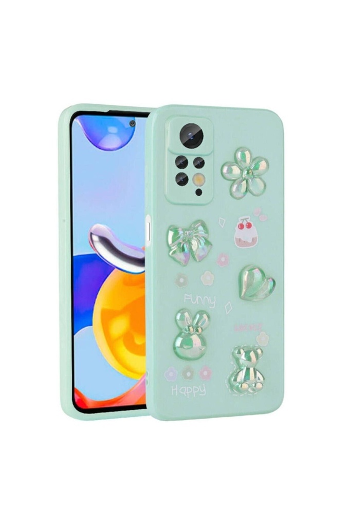 Xiaomi Redmi Note 12 Pro 4G Uyumlu Kılıf Kabartma Figürlü Parlak Zore Toys Silikon Kapak