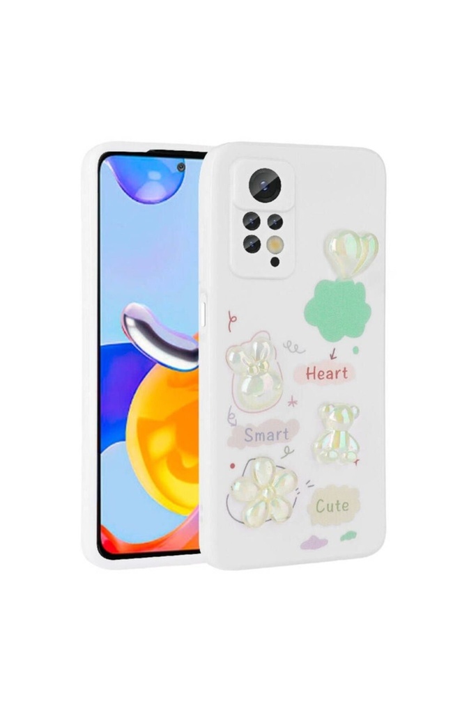 Xiaomi Redmi Note 12 Pro 4G Uyumlu Kılıf Kabartma Figürlü Parlak Zore Toys Silikon Kapak