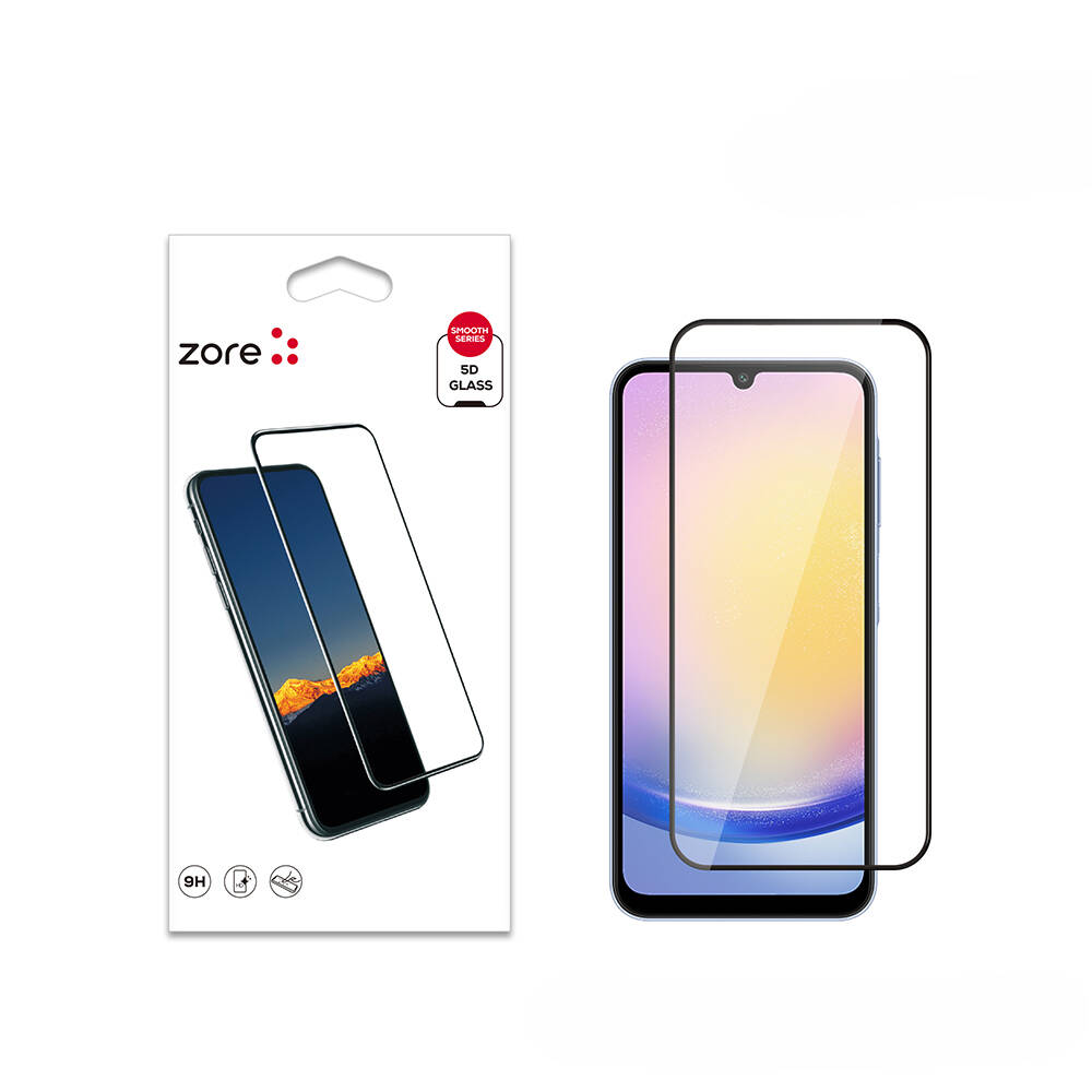 [RNZ-TA98543] Samsung Galaxy A25 Uyumlu Zore Kenarları Kırılmaya Dayanıklı Cam Ekran Koruyucu