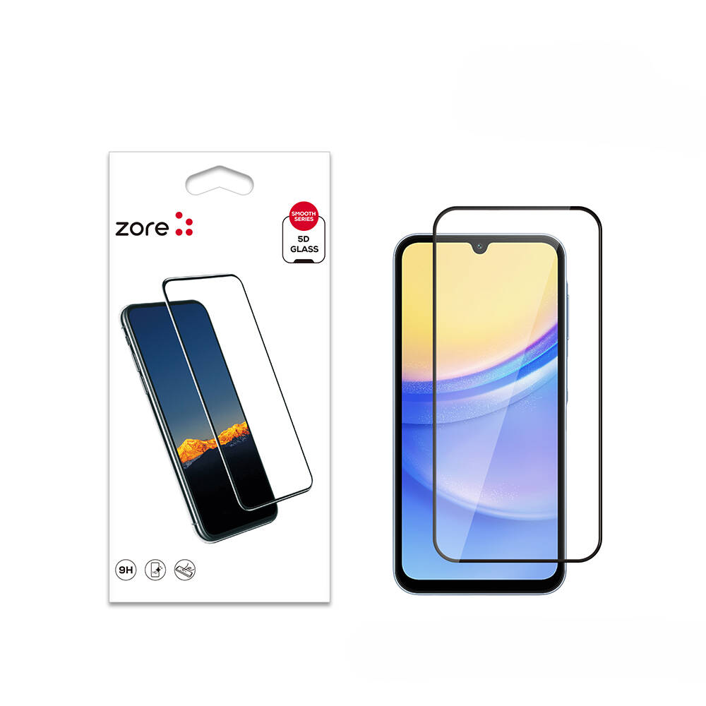 [RNZ-TA98542] Samsung Galaxy A15 Uyumlu Zore Kenarları Kırılmaya Dayanıklı Cam Ekran Koruyucu