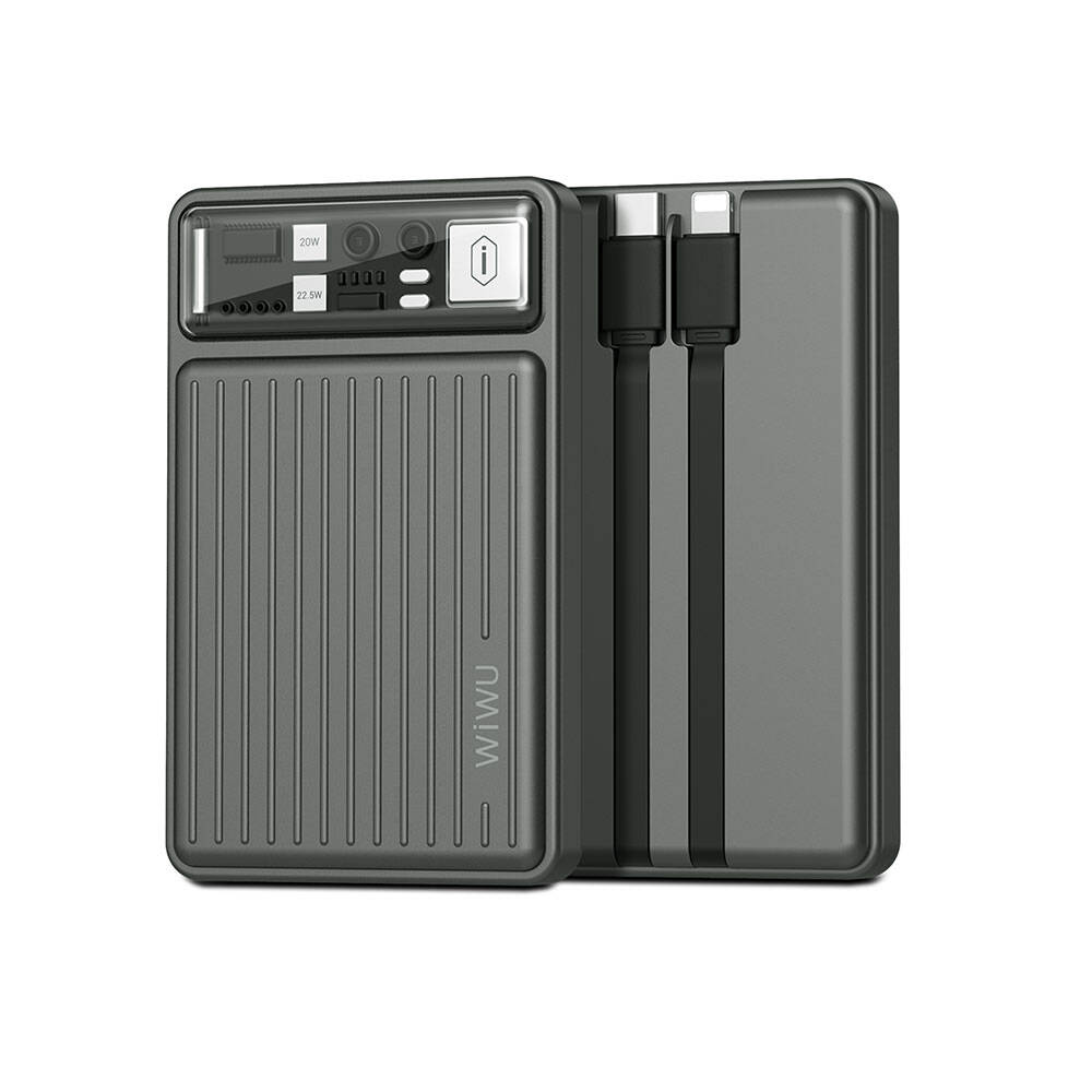 [RNZ-TA95236] Wiwu Wi-P004 Trunk Serisi Type-C Lightning Çıkışlı Taşınabilir Powerbank PD 22.5W 10000mAh