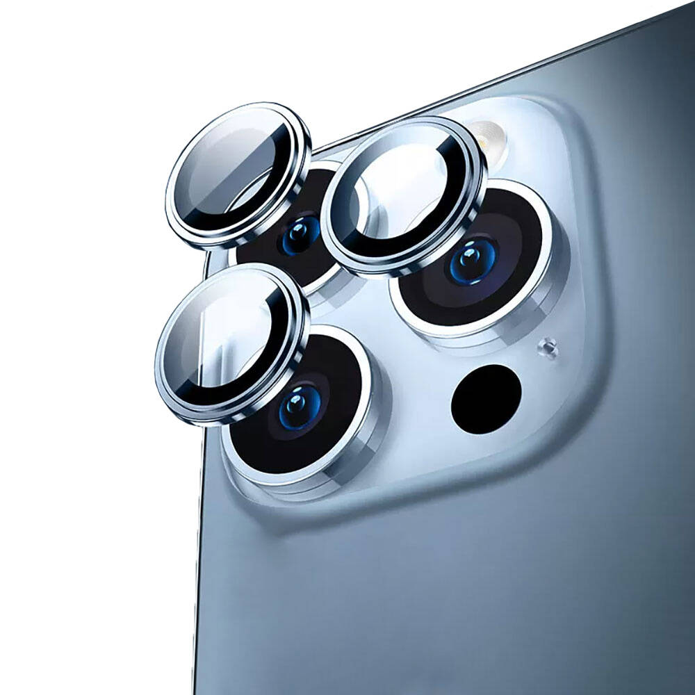 Apple iPhone 15 Pro Uyumlu ​​​Wiwu Lens Guard Metal Kamera Lens Koruyucu