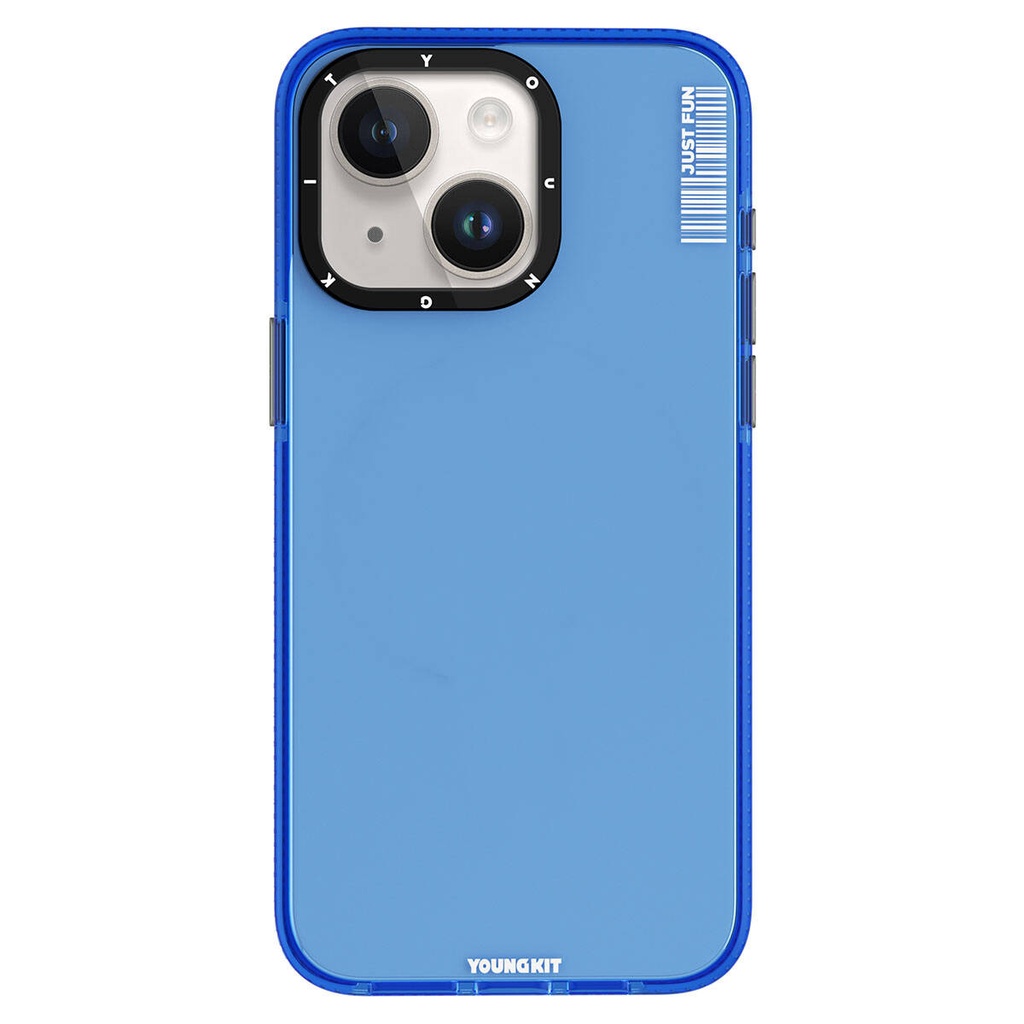 Apple iPhone 15 Uyumlu Kılıf Pürüzsüz Düz Arka Yüzey YoungKit Crystal Color Serisi Kapak