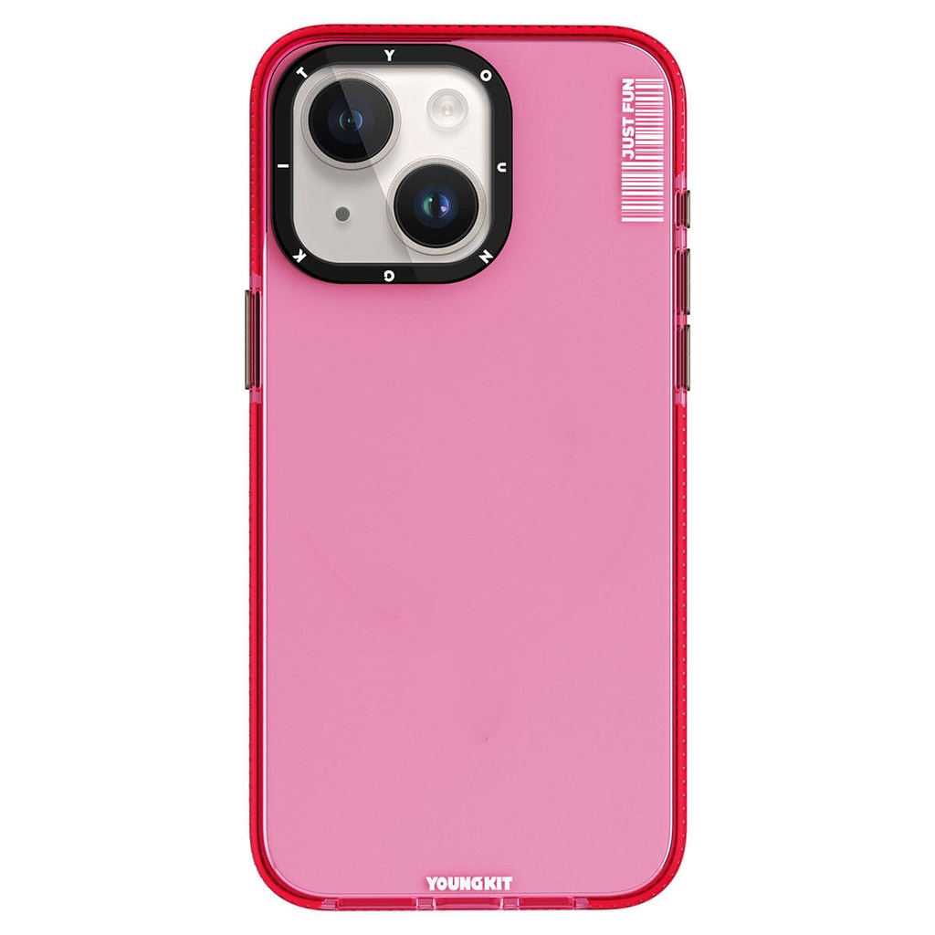 Apple iPhone 15 Uyumlu Kılıf Pürüzsüz Düz Arka Yüzey YoungKit Crystal Color Serisi Kapak
