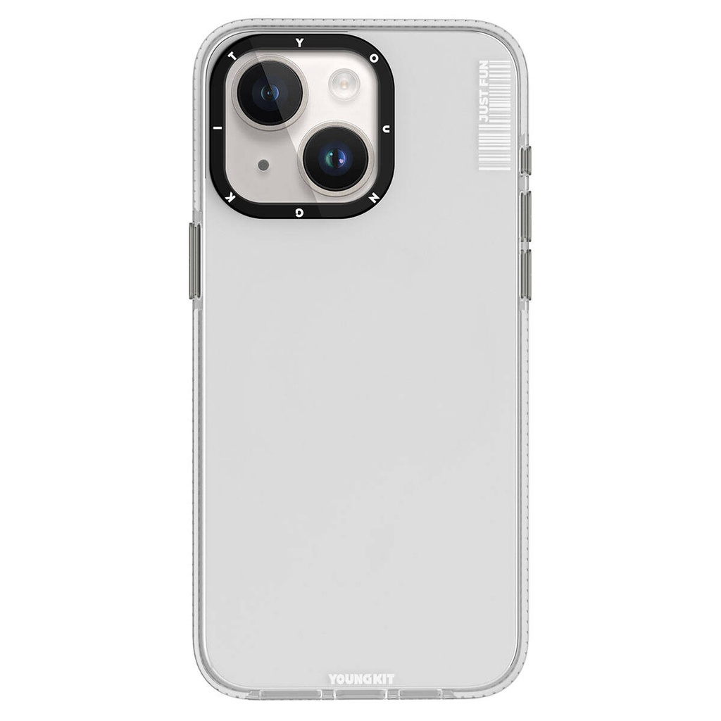 Apple iPhone 15 Uyumlu Kılıf Pürüzsüz Düz Arka Yüzey YoungKit Crystal Color Serisi Kapak