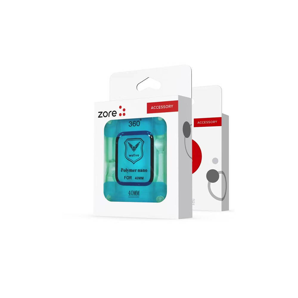 Apple Watch 40mm Uyumlu Zore Polymer Nano Ekran Koruyucu + Kolay Uygulama Aparatlı