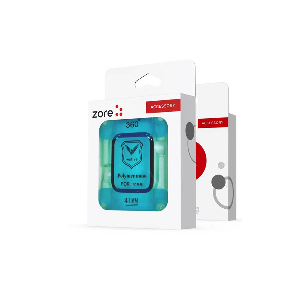 Apple Watch 7 41mm Uyumlu Zore Polymer Nano Ekran Koruyucu + Kolay Uygulama Aparatlı