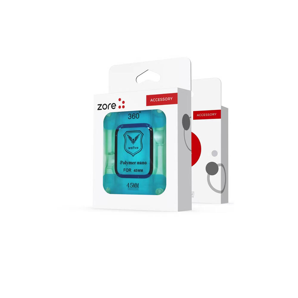 Apple Watch 7 45mm Uyumlu Zore Polymer Nano Ekran Koruyucu + Kolay Uygulama Aparatlı