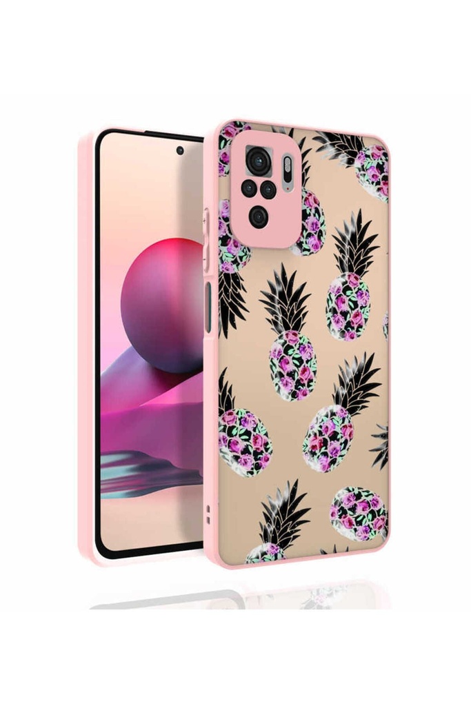 Xiaomi Poco M5S Uyumlu Kılıf Desenli Kamera Korumalı Parlak Zore Nora Kapak