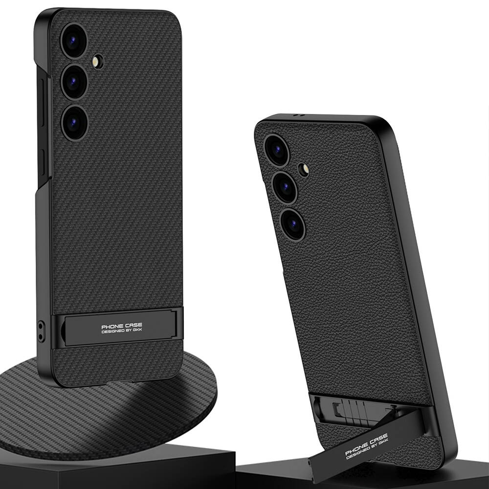 Samsung Galaxy S24 Uyumlu Kılıf Zore Kamera Korumalı Leather Dikey Standlı Ays Kapak