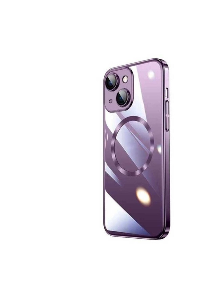 Apple iPhone 14 Plus Uyumlu Kılıf Wireless Şarj Özellikli Sert PC Zore Riksos M-safe Kapak