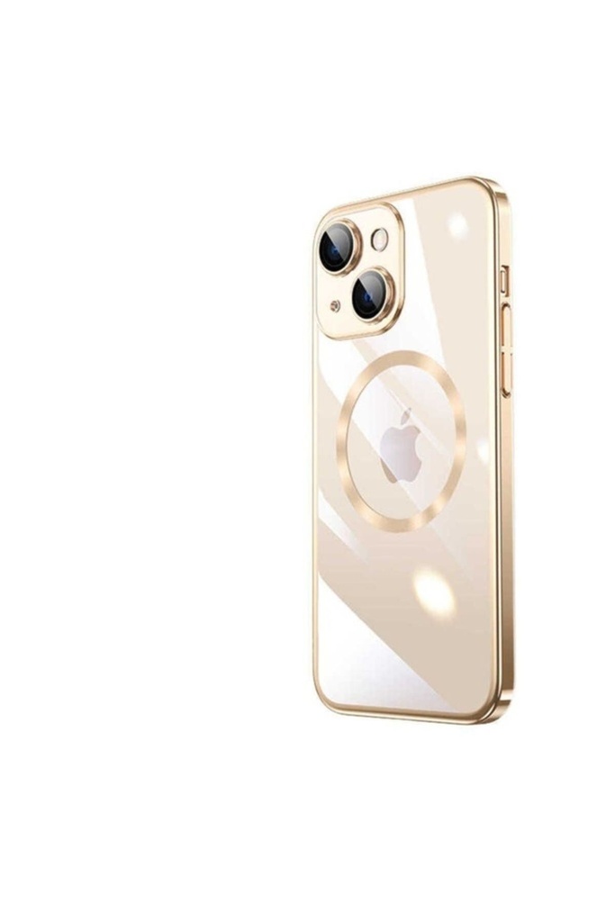 Apple iPhone 13 Uyumlu Kılıf Wireless Şarj Özellikli Sert PC Zore Riksos M-safe Kapak