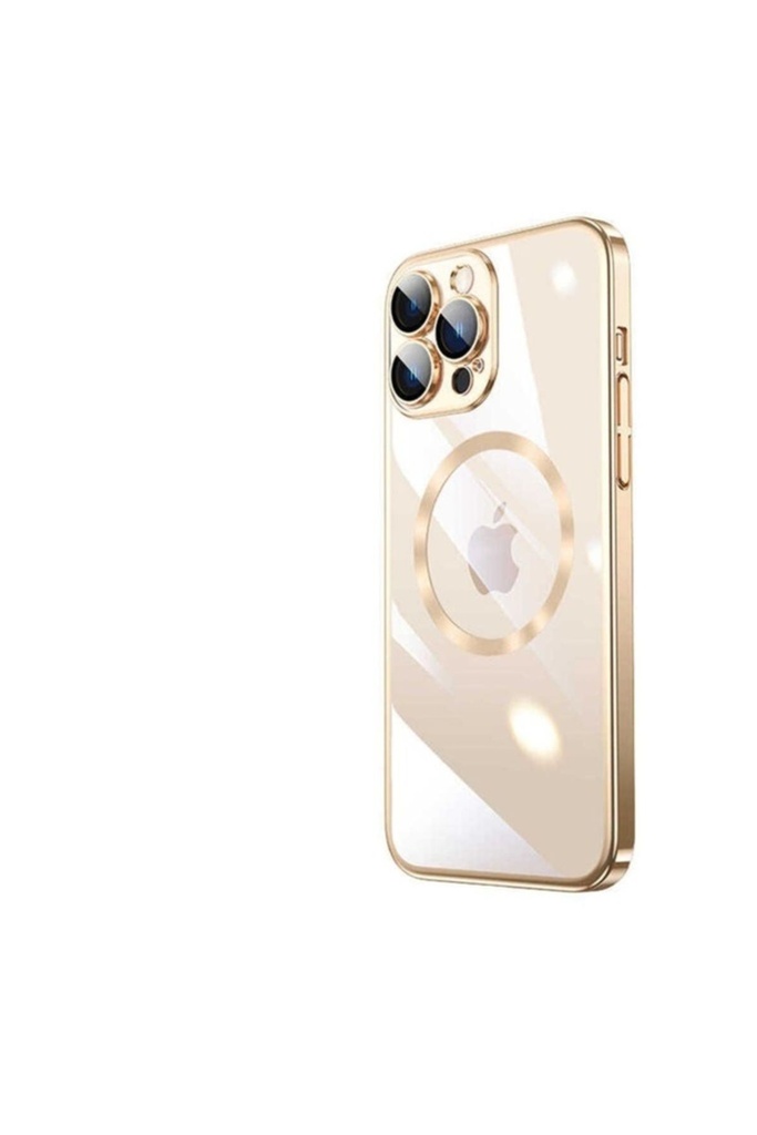 Apple iPhone 13 Pro Max Uyumlu Kılıf Wireless Şarj Özellikli Sert PC Zore Riksos M-safe Kapak