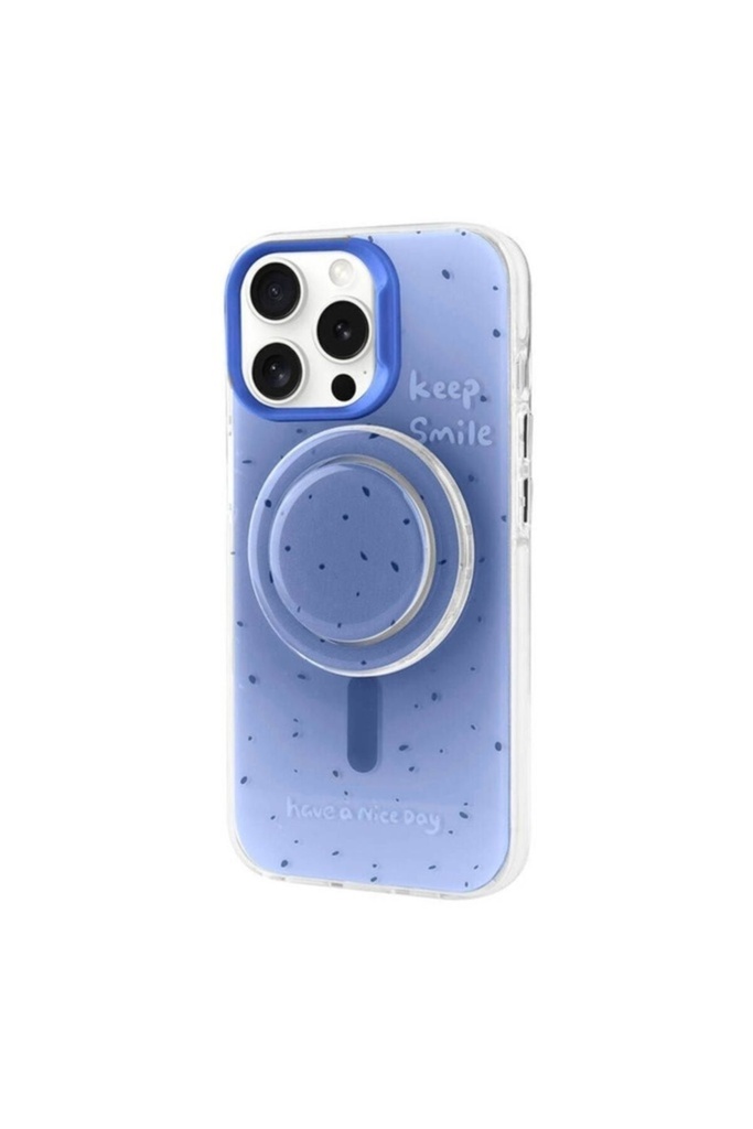 Apple iPhone 15 Pro Uyumlu Kılıf M-safe Şarj Özellikli Tak-Çıkar Pop Soketli Zore Tiktok Kapak