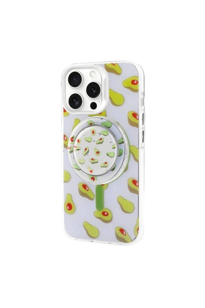 Apple iPhone 15 Pro Uyumlu Kılıf M-safe Şarj Özellikli Tak-Çıkar Pop Soketli Zore Tiktok Kapak
