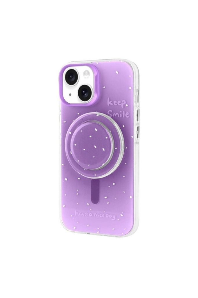 Apple iPhone 15 Uyumlu Kılıf M-safe Şarj Özellikli Tak-Çıkar Pop Soketli Zore Tiktok Kapak