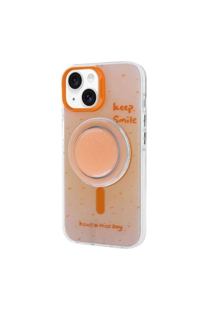Apple iPhone 15 Uyumlu Kılıf M-safe Şarj Özellikli Tak-Çıkar Pop Soketli Zore Tiktok Kapak