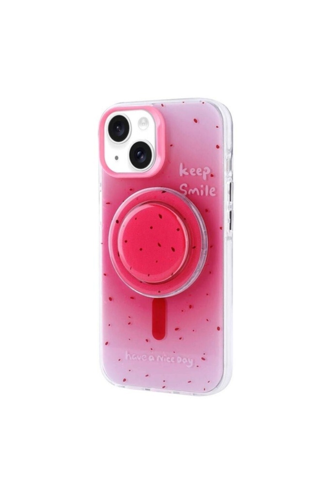 Apple iPhone 14 Uyumlu Kılıf M-safe Şarj Özellikli Tak-Çıkar Pop Soketli Zore Tiktok Kapak