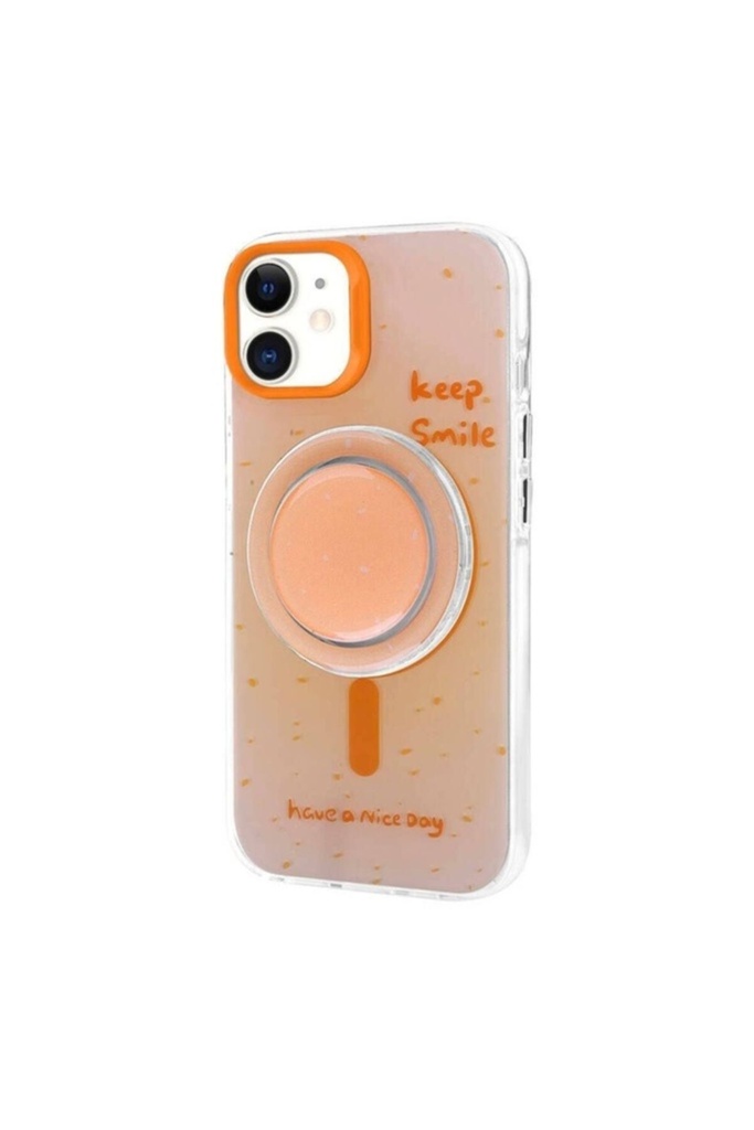 Apple iPhone 11 Uyumlu Kılıf M-safe Şarj Özellikli Tak-Çıkar Pop Soketli Zore Tiktok Kapak