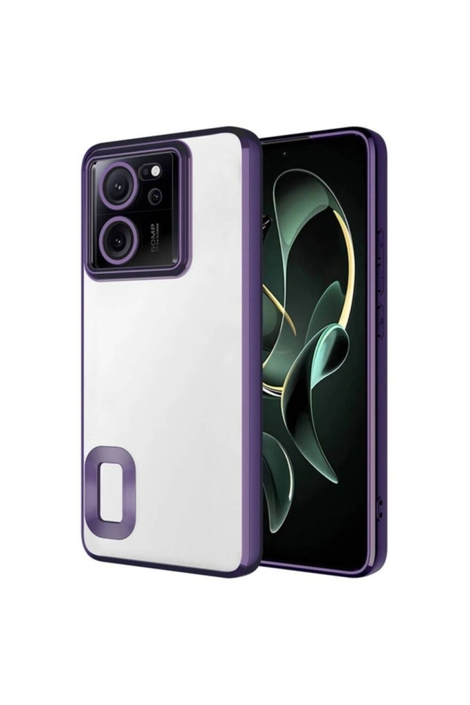 Xiaomi Mi 13T Uyumlu Kılıf Kamera Korumalı Logo Gösteren Zore Omega Kapak
