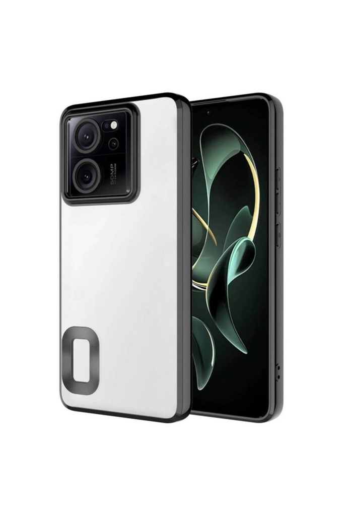[RNZ-TA99067] Xiaomi Mi 13T Uyumlu Kılıf Kamera Korumalı Logo Gösteren Zore Omega Kapak (Siyah)