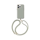 Apple iPhone 15 Pro Max Uyumlu Kılıf M-safe Şarj Özellikli Soft Pürüzsüz Yüzey Askı İpli Coehl Creme Kapak