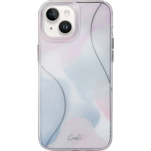 [ZTA98957] Apple iPhone 14 Uyumlu Kılıf Dalgalı Çizgi Desenli Coehl Palette Kapak (Mavi)