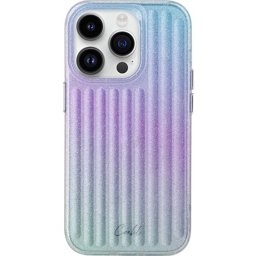 [ZTA98923] Apple iPhone 14 Pro Max Uyumlu Kılıf Parlayan Arka Yüzey Coehl Linear Kapak (Mor)
