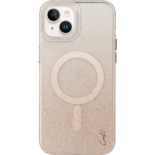 [ZTA98936] Apple iPhone 14 Uyumlu Kılıf M-safe Şarj Özellikli Simli Arka Yüzey Coehl Lumino Kapak (Gold)