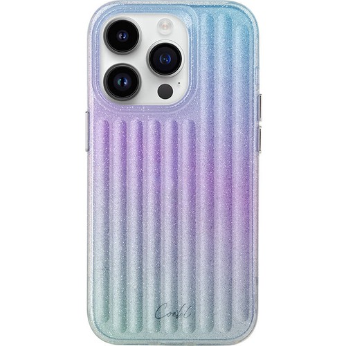 [ZTA98922] Apple iPhone 14 Pro Uyumlu Kılıf Parlayan Arka Yüzey Coehl Linear Kapak (Mor)