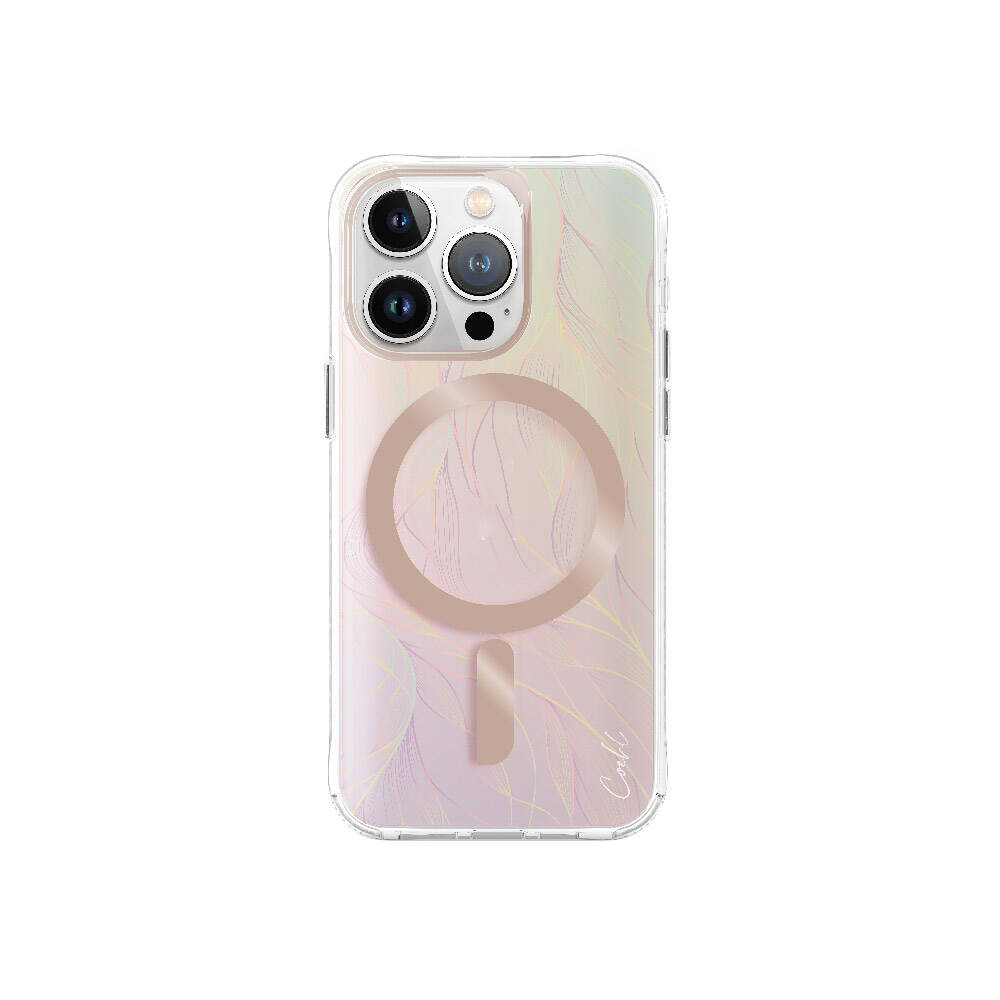 [ZTA98974] Apple iPhone 15 Pro Uyumlu Kılıf M-safe Şarj Özellikli Yaprak Desenli Coehl Willow Kapak