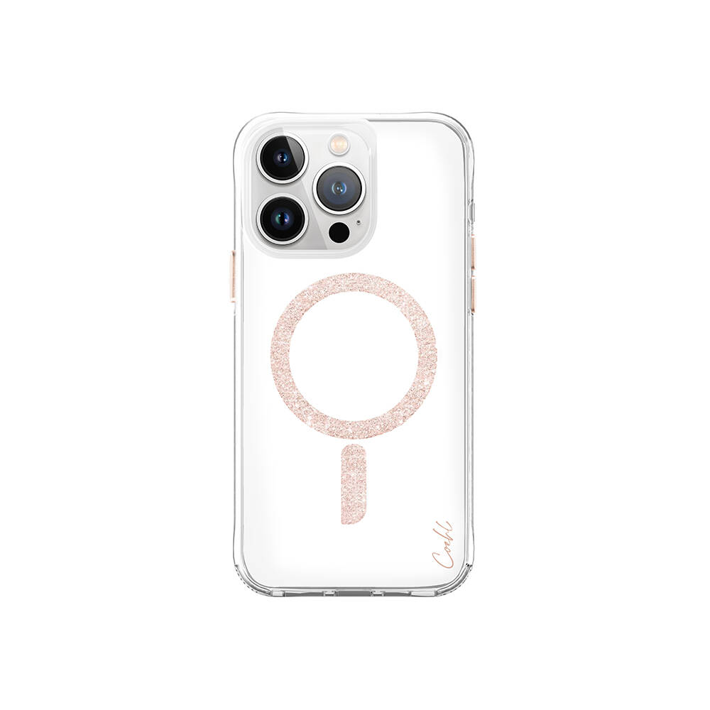 [ZTA98953] Apple iPhone 15 Pro Uyumlu Kılıf M-safe Şarj Özellikli Simli Magnetik Coehl Glace Kapak