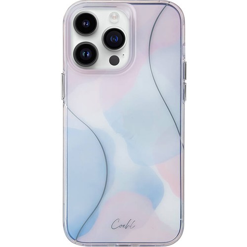 [ZTA98958] Apple iPhone 14 Pro Uyumlu Kılıf Dalgalı Çizgi Desenli Coehl Palette Kapak (Mavi)