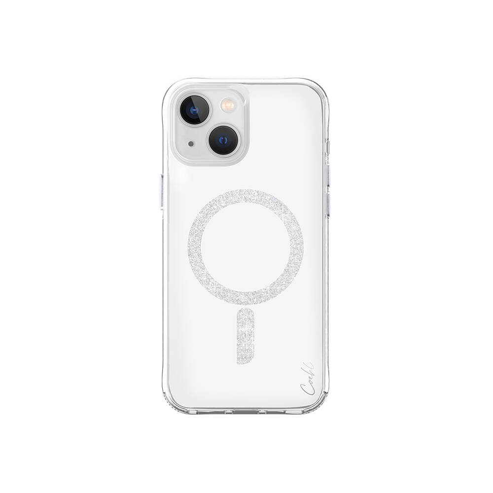 [ZTA98951] Apple iPhone 15 Uyumlu Kılıf M-safe Şarj Özellikli Simli Magnetik Coehl Glace Kapak
