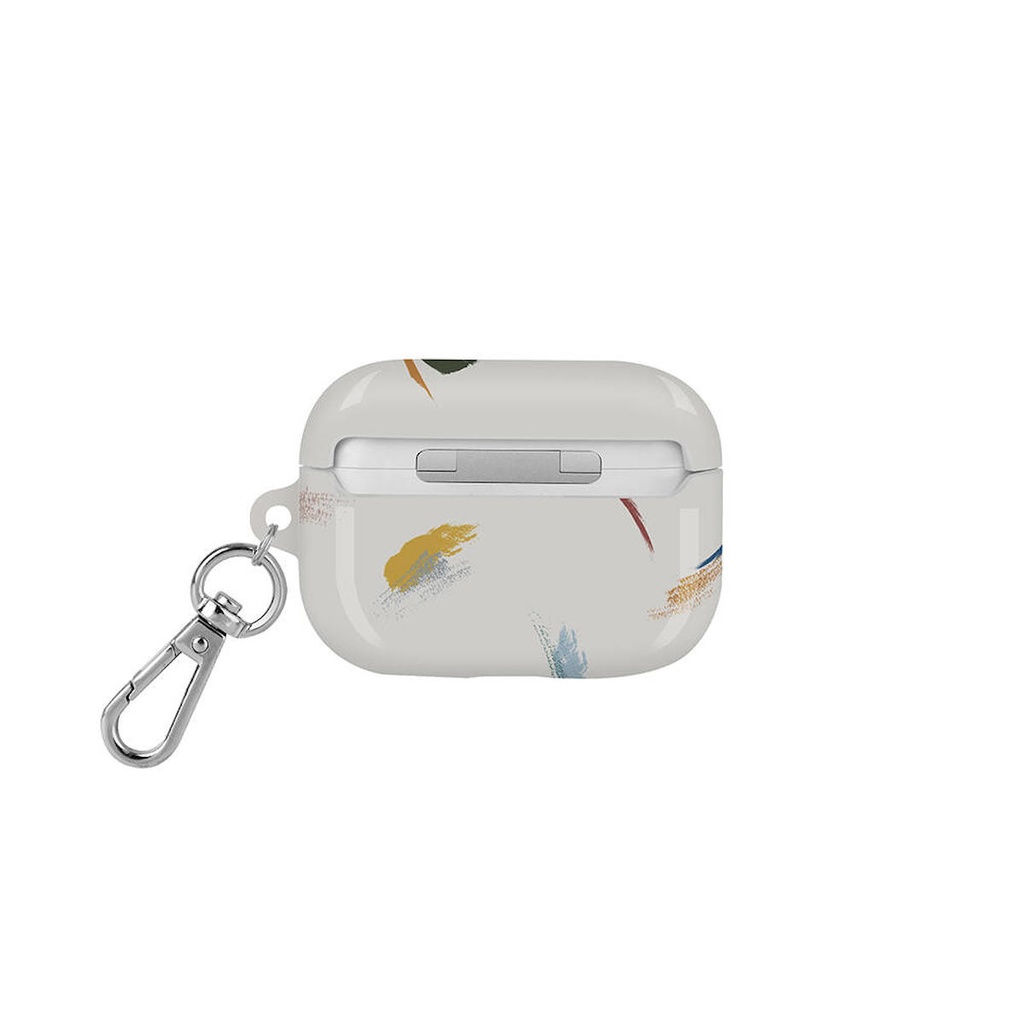 [ZTA98983] Apple Airpods Pro Uyumlu Kılıf Fırça Boya Desenli Coehl Reverie Kapak (Gri)
