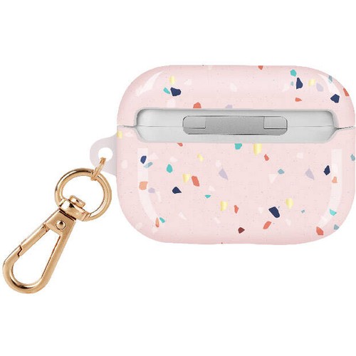 [ZTA98972] Apple Airpods Pro Uyumlu Kılıf Mozaik Desenli Coehl Terrazzo Kapak (Pembe)