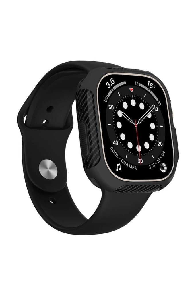 [RNZ-TA99012] Apple Watch Ultra 49mm Uyumlu Silikon TPU Kasa Koruyucu Zore Watch Gard 31 (Siyah)