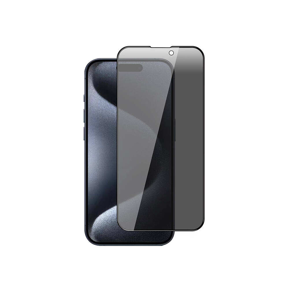 [RNZ-TA98999] Apple iPhone 15 Uyumlu Zore New 5D Privacy Temperli Ekran Koruyucu