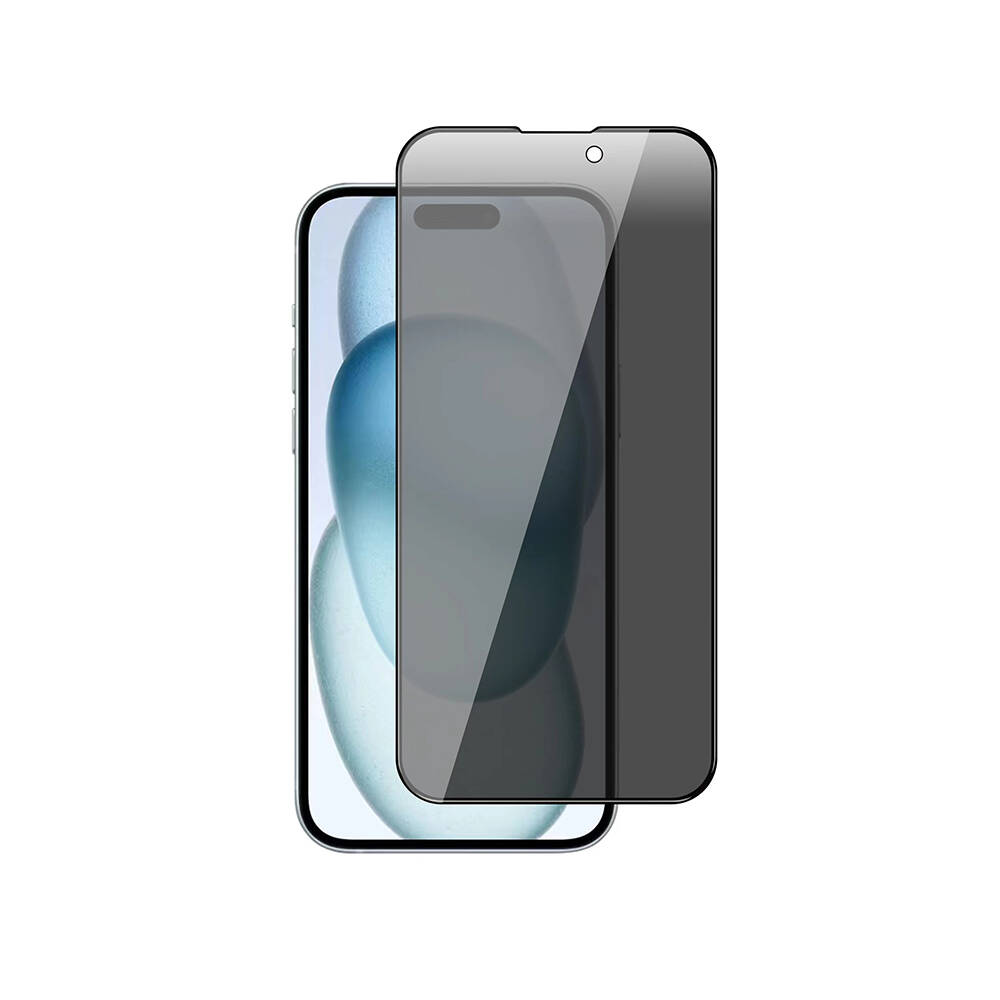 Apple iPhone 15 Pro Max Uyumlu Zore New 5D Privacy Temperli Ekran Koruyucu