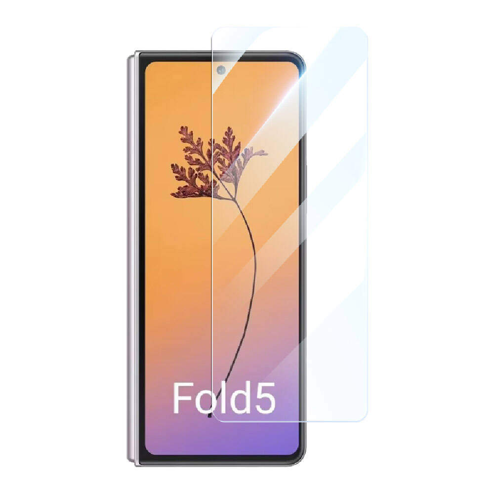 Samsung Galaxy Z Fold 5 Uyumlu Zore Etnaa Şeffaf Cam Ekran Koruyucu