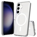 Samsung Galaxy S24 Plus Uyumlu Kılıf M-safe Şarj Özellikli Şeffaf Sert PC Zore Embos Kapak