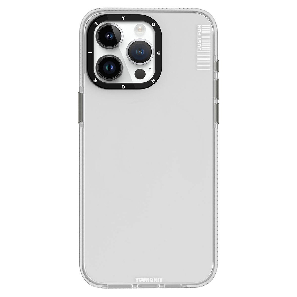 Apple iPhone 15 Pro Uyumlu Kılıf Pürüzsüz Düz Arka Yüzey YoungKit Crystal Color Serisi Kapak