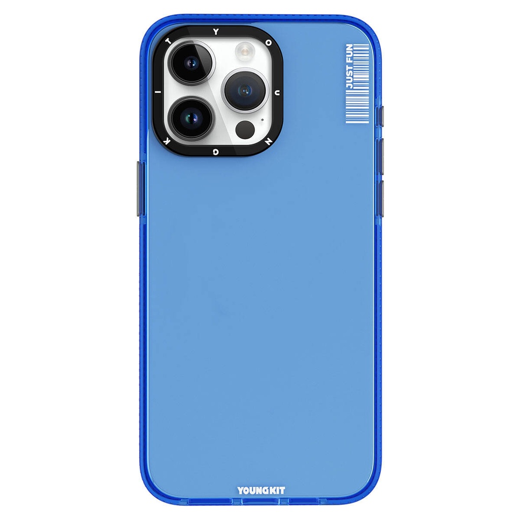 Apple iPhone 15 Pro Max Uyumlu Kılıf Pürüzsüz Düz Arka Yüzey YoungKit Crystal Color Serisi Kapak