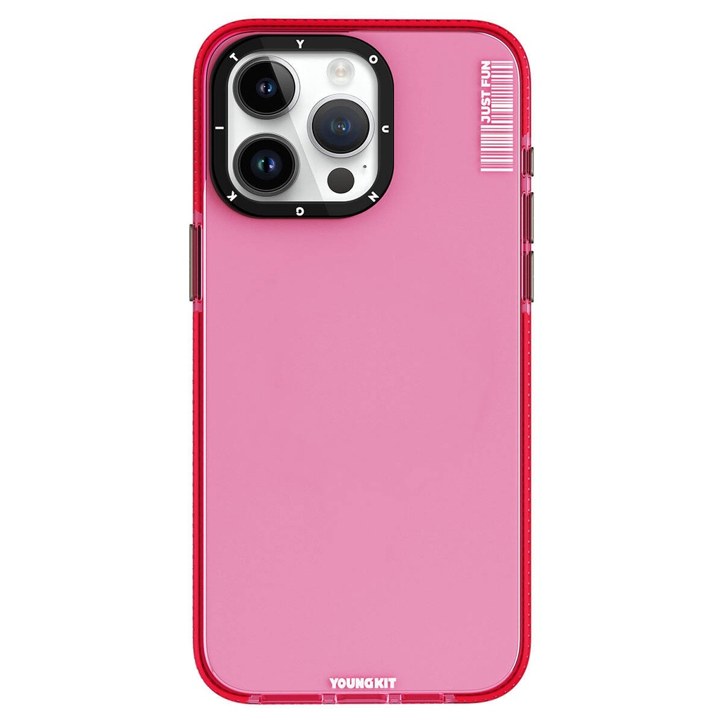 Apple iPhone 15 Pro Max Uyumlu Kılıf Pürüzsüz Düz Arka Yüzey YoungKit Crystal Color Serisi Kapak