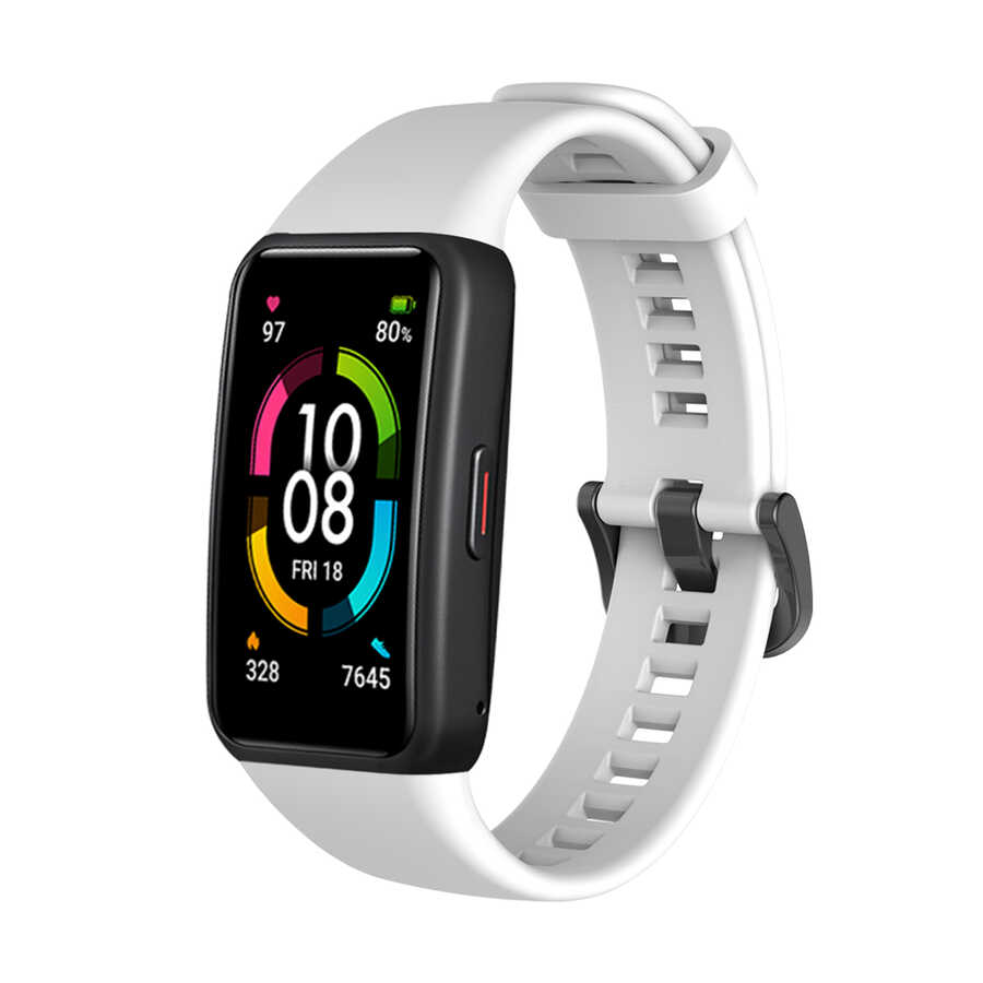 Huawei Band 6 Uyumlu Kordon Silikon Esnek Yumuşak Zore KRD-47 Kayış