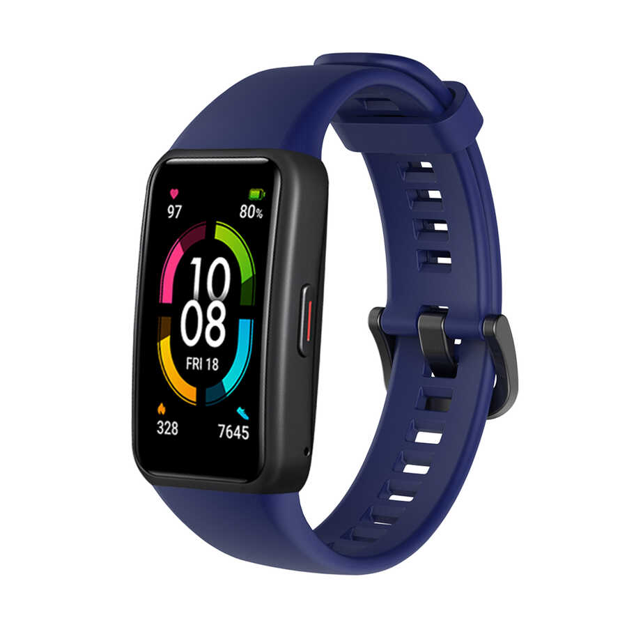 Huawei Band 6 Uyumlu Kordon Silikon Esnek Yumuşak Zore KRD-47 Kayış