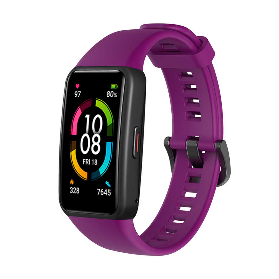 Huawei Band 6 Uyumlu Kordon Silikon Esnek Yumuşak Zore KRD-47 Kayış