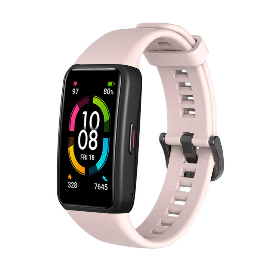 Huawei Band 6 Uyumlu Kordon Silikon Esnek Yumuşak Zore KRD-47 Kayış