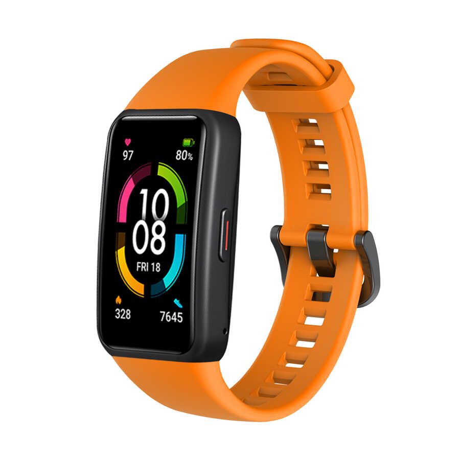 Huawei Band 6 Uyumlu Kordon Silikon Esnek Yumuşak Zore KRD-47 Kayış